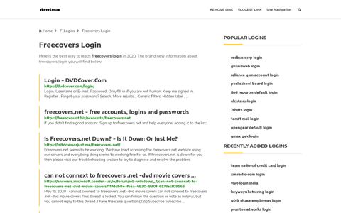 Freecovers Login ❤️ One Click Access - iLoveLogin