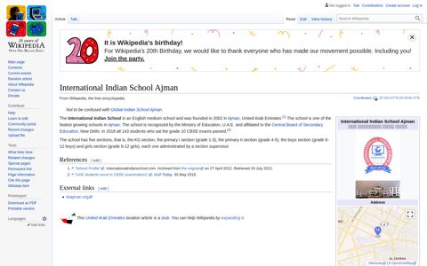 International Indian School Ajman - Wikipedia