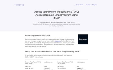 How to access your Rr.com (RoadRunner/TWC) email ...