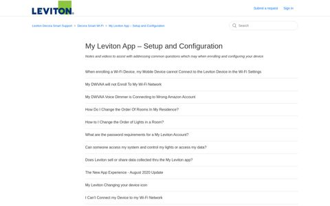 My Leviton App – Setup and Configuration – Leviton Decora ...