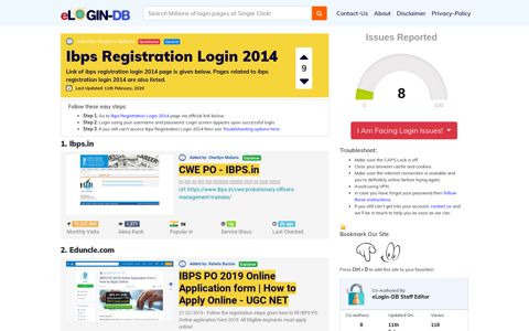 Ibps Registration Login 2014