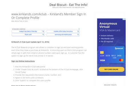 www.kirklands.com/kclub - Kirkland's Member Sign In Or ...
