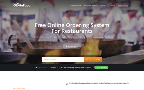GloriaFood: Free Online Ordering System for Restaurants