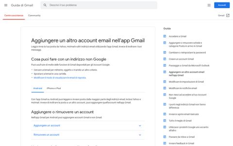 Aggiungere un altro account email nell'app Gmail - Android ...