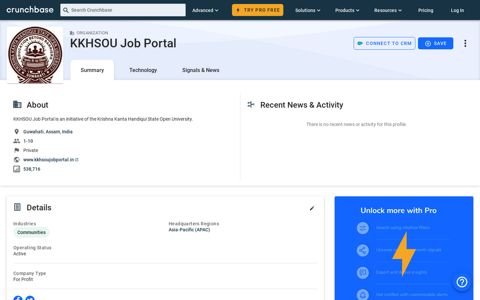 KKHSOU Job Portal - Crunchbase Company Profile & Funding