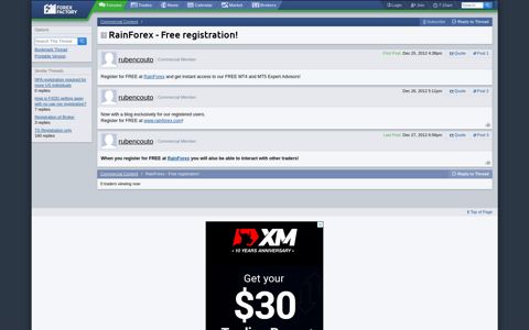 RainForex - Free registration! | Forex Factory