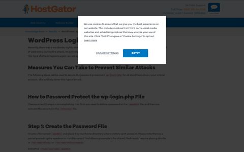 WordPress Login - Brute Force Attack | HostGator Support