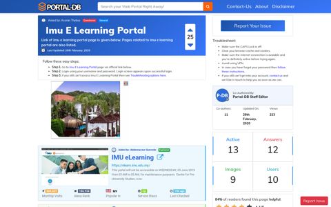 Imu E Learning Portal
