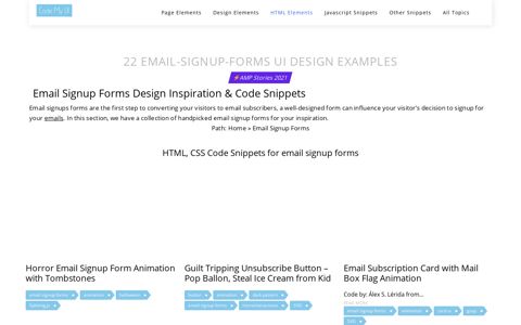 22 Email Signup Forms Design Inspiration - HTML & CSS ...
