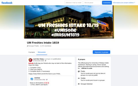 UM Freshies Intake 18/19 | Facebook