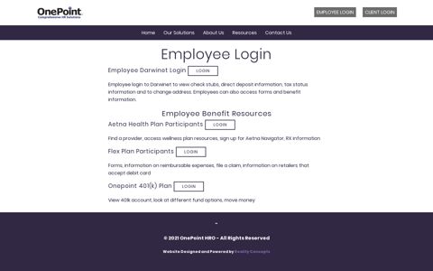 Employee Login - OnePoint HRO