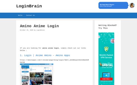 Amino Anime - Login | Anime Amino - Amino Apps - LoginBrain