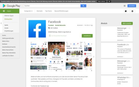 Facebook – Apps bei Google Play
