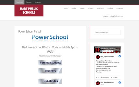 PowerSchool Portal - Hart Public Schools