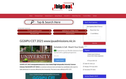 GGSIPU CET 2020 www.ipuadmissions.nic.in – IPU CET Guru ...