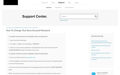 How to change your Kevo account password – Kevo Support ...