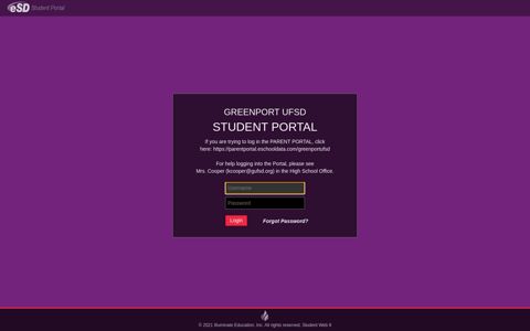 greenport ufsd - Student Portal - eSchoolData