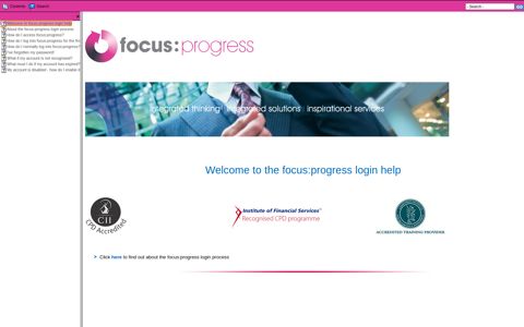 focus progress Login Help