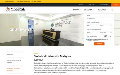 GlobalNxt University - Manipal University