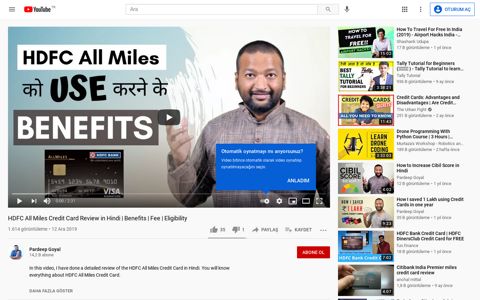 HDFC All Miles Credit Card Review in Hindi ... - YouTube