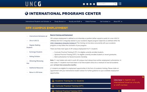 Off-Campus Employment | International Programs Center