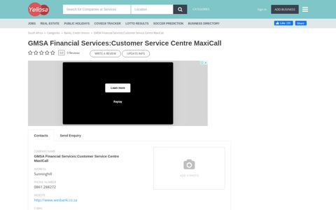 GMSA Financial Services:Customer Service Centre MaxiCall ...