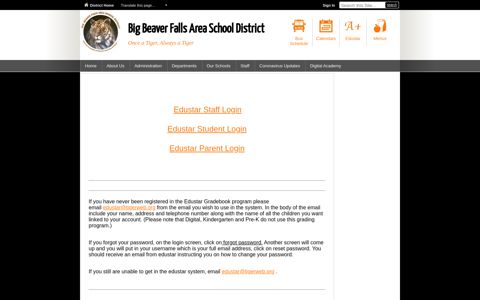 Edustar Student Login - Big Beaver Falls Area School District