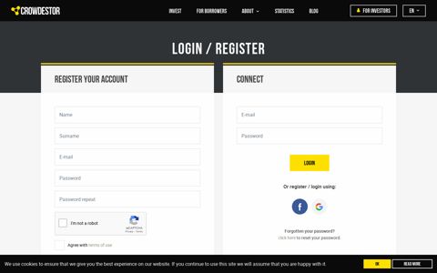 Login / Register | Crowdestor