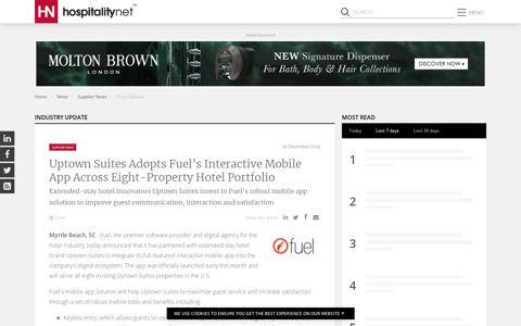 Uptown Suites Adopts Fuel's Interactive Mobile App Across ...