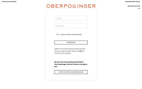 · Kunden-Self-Service - Oberpollinger