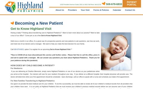New Patient Information - Highland Pediatrics, PC - Pediatrics ...