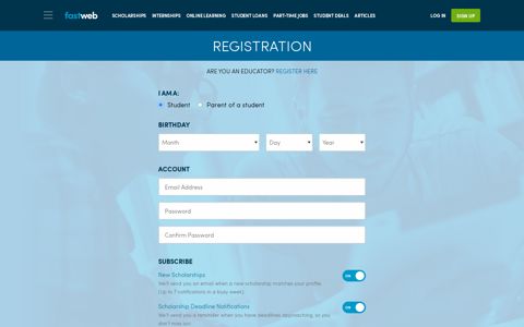 Registration | Fastweb