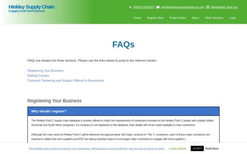 FAQs - Hinkley Supply Chain