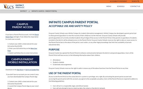 Infinite Campus - Parent Portal - Grayson County Schools