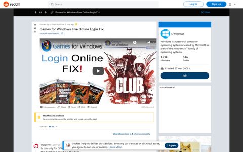 Games for Windows Live Online Login Fix! : windows - Reddit