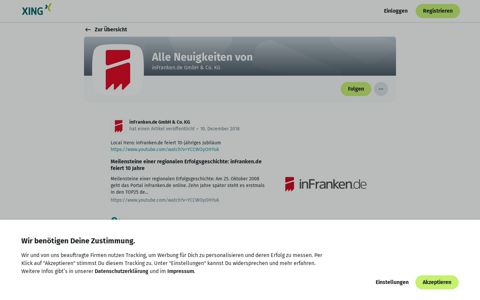 Neuigkeiten von inFranken.de GmbH & Co. KG | XING ...