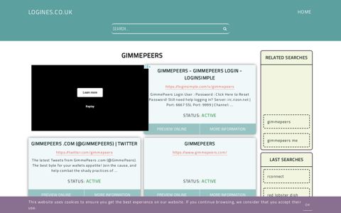 gimmepeers - General Information about Login - Logines.co.uk