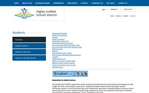 Students - Higley Unified School District