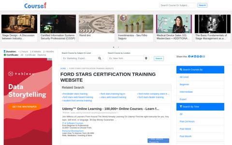 Ford Stars Certification Training Website - 12/2020