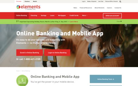 Online Banking | Elements Financial