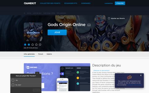 Gods Origin Online - Gamekit - MMO games, premium ...