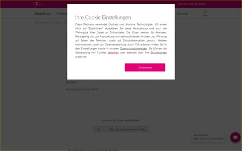 Homepage-Designer starten | Telekom Hilfe
