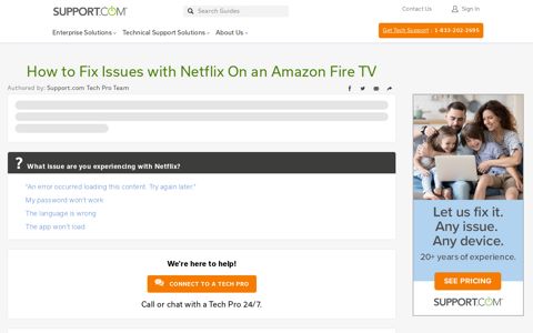 How to Fix Issues with Netflix On an Amazon Fire TV - Support ...