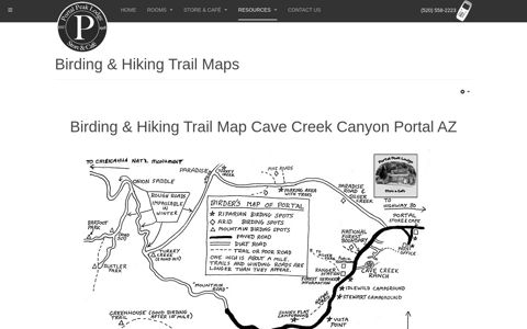 Birding & Hiking Trail Maps - Portal Peak Lodge, Store & Cafe