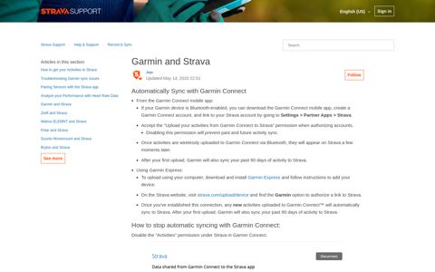 Garmin and Strava – Strava Support