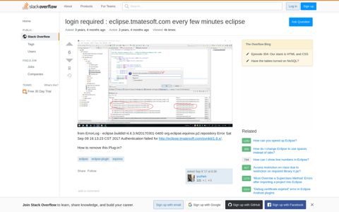 login required : eclipse.tmatesoft.com every few minutes ...