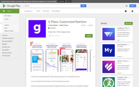 G-Plans: Customized Nutrition - Apps on Google Play