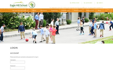 Portal Login - Eagle Hill School