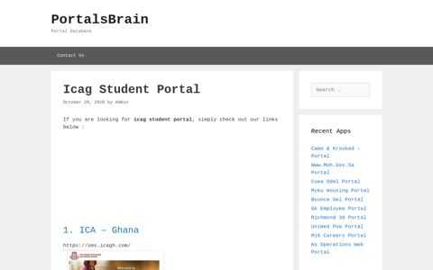 Icag Student - Ica - Ghana - PortalsBrain - Portal Database