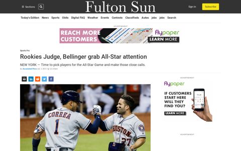 Rookies Judge, Bellinger grab All-Star attention - Fulton Sun